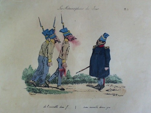 Grandville (Jean Ignace Isidore Gerard) (1803 - 1847) - de l'ensemble donc f.. / some ensemble, damn you - Handcolorierte Original-Lithographie, von (Pierre) Langlum