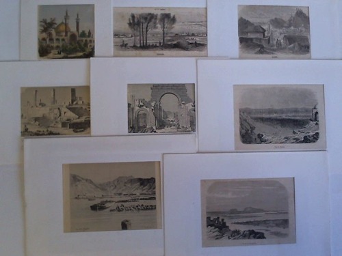 Naher Osten / Orient - Sammlung von 8 Original-Holzstichen und Holzschnitten, davon 1 Stich handcoloriert