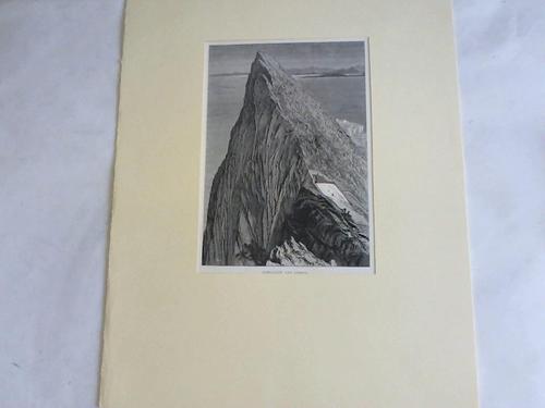 Gibraltar and Africa - Holzschnitt um 1880 unter Passepartout