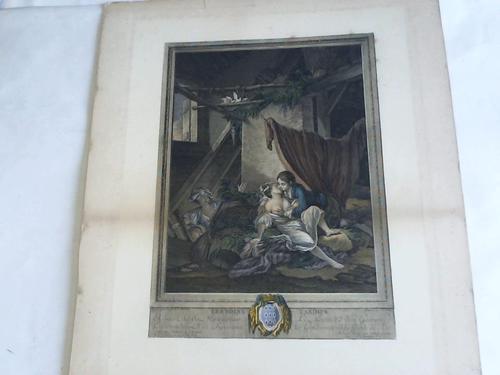 Bauduin, Pierre-Antoine (1723-1769) - Les Soins tardifs. Colorierter Kupferstich um 1775. Gestochen von Nicolas Delaunay (1739 - 17992)