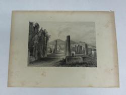 Wolfensberger - Pompeii. Stahlstich um 1830 gestochen von E. Radcliffe