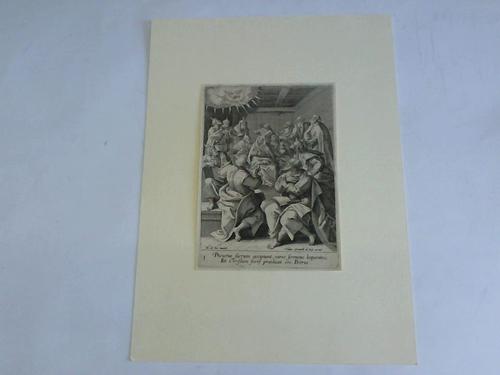 Vos, Marten de (1532 - 1603) - Pneuma sacrum accipiunt, vario sermone loquentes. Et Christum forti praedicat ore, Petrus. Kupferstich, um 1690