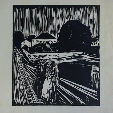 Munch, Edvard (1863-1944) - Mdchen auf der Brcke - Holzschnitt auf Papier