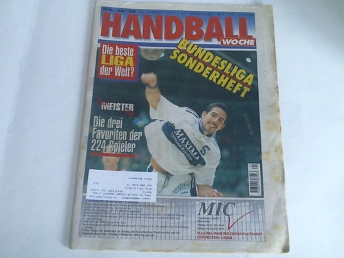 Handballwoche - Bundesliga Sonderheft, 26. August 1997, 43. Jahrgang, Nr. 35/36