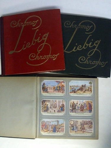 Liebig Fleischextrakt, Kln (Hrsg.) - Liebig Chromos. 3 Einsteck-Alben mit zusammen 138 Serien