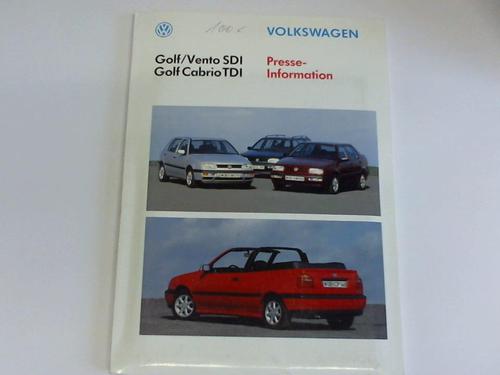 Volkswagen AG, Wolfsburg (Hrsg.) - Golf/Vento SDI. Golf Cabrio TDI. Presseinformation Mrz 1995