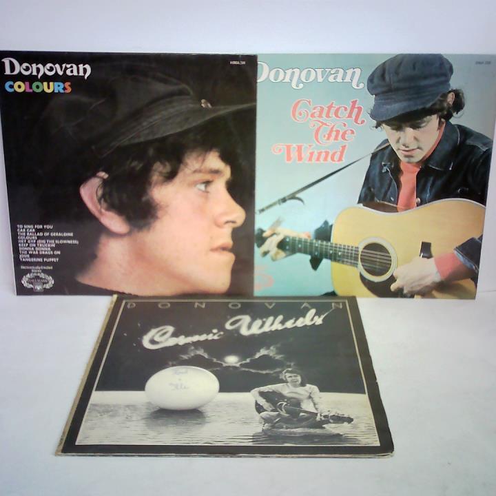 Donovan - Cosmic Wheels / Catch the wind / Colours. Zusammen 3 Schallplatten