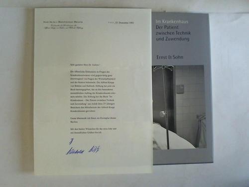 Beitz, Berthold - Original signierter Brief vom 23.12.1993 ber die Herausgabe des Buches Im Krankenhaus, anllich des 25 jhrigen Bestehens des Krupp Krankenhauses