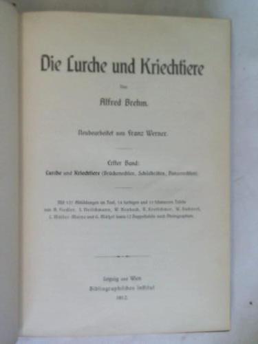 Strassen, Otto zur (Hrsg.)/ Brehm, Alfred/ Werner, Franz - Brehms Tierleben. Allgemeine Kunde des Tierreichs. Die Lurche und Kriechtiere