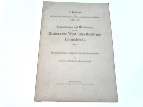Abhandlungen und Mitteilungen aus dem - Seminar fr ffentliches Recht und Kolonialrecht