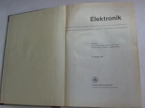 Elektronik - Fachzeitschrift fr die gesamte elektronische Technik und ihre Nachbargebiete - 14. Jahrgang aus 1965. 12 Ausgaben in einem Band