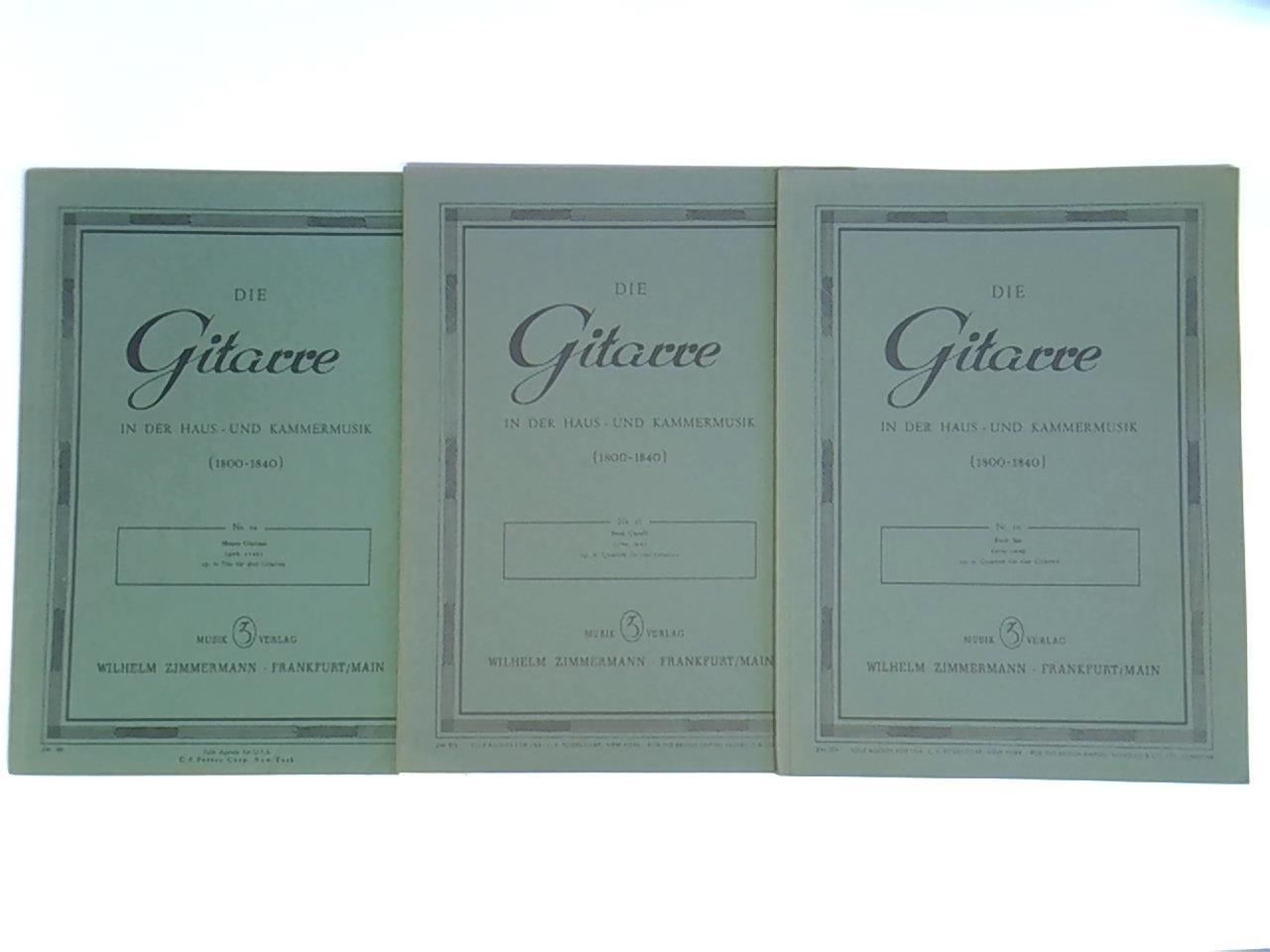 Die Gitarre in der Haus- und Kammermusik (1800 - 1840). Ausgabe von Meisterwerken der klassischen Gitarrezeit. 3 Notenhefte