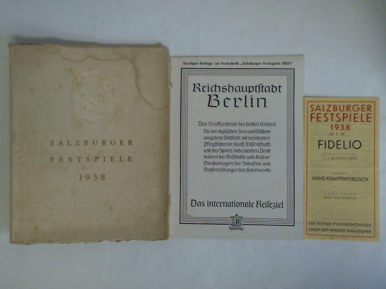 Salzburger Festspiele 1938. Festschrift