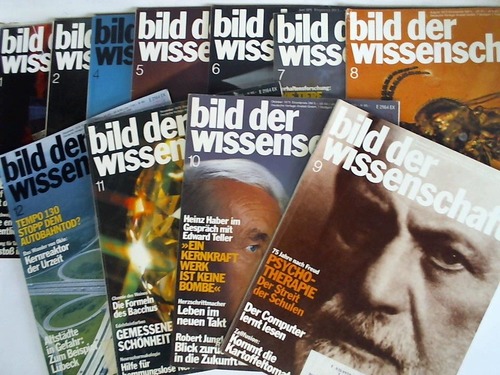 Haber, Heinz (Hrsg.) - Bild der Wissenschaft. Jahrgang 1975 in 12 Heften. 11 Hefte