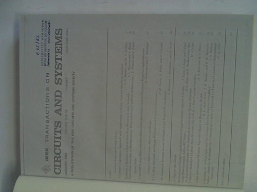 IEEE Transactions on Circuits and Systems - Year 1982 Volume CAS-29 in 12 numbers