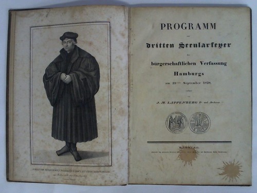 Lappenberg, J(ohann) M(artin) - Programm zur dritten Secularfeyer der brgerschaftlichen Verfassung Hamburgs am 29sten September 1828