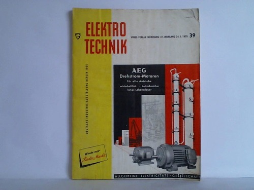 Elektro-Technik - 37. Jahrgang, Nr. 39, 24. September 1955