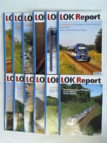 LOK Report - Europisches Nachrichtenmagazin fr Eisenbahnfreunde - Jahrgang 2017, Heft 1 bis 12. Zusammen 12 Hefte