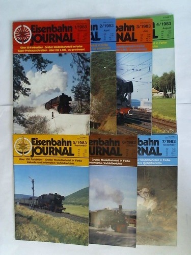 Eisenbahn-Journal - Modellbahn-Fachzeitschrift - aktuell, informativ - 9. Jahrgang 1983, Heft 1 bis 7. Zusammen 7 Hefte