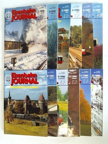 Eisenbahn-Journal - 16. Jahrgang 1990, Heft 1 bis 12. Zusammen 12 Hefte
