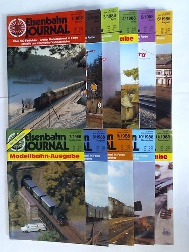 Eisenbahn-Journal - Modellbahn-Fachzeitschrift - aktuell, informativ - 14. Jahrgang 1988, Heft 1 bis 11. Zusammen 11 Hefte