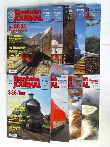 Eisenbahn-Journal - 22. Jahrgang 1996, Ausgabe 1 bis 11 in 9 Heften (von 10)