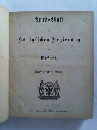Amts-Blatt der kniglichen Regierung zu Erfurt - Jahrgang 1883