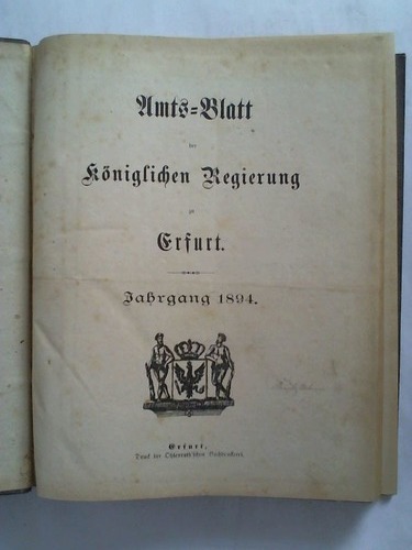 Amts-Blatt der kniglichen Regierung zu Erfurt - Jahrgang 1894