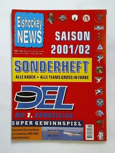 Eishockey News - DEL - Die 1. Bundesliga. Sonderheft - Alle Kader, alle Teams gross in Farbe. Folge - Nr. 01/2001, Sept./Okt./Nov.: Saison 2001/02