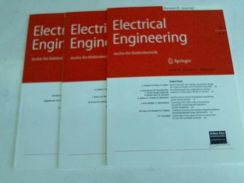 Electrical Engineering - Archiv fr Elektrotechnik - Volume 92, 2010. Drei Hefte