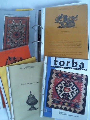(Orient-Teppiche) - Sammlung von ca. 60 Artikeln, Kataloglisten, Zeitungsausschnitten, Magazine, Dokumente etc. ber Orient-Teppiche
