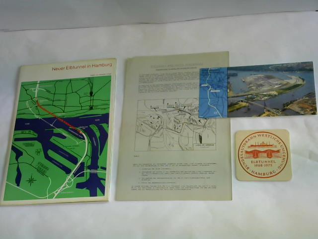 Sill (Oberbaudirektor)/ Meister (Senator) - Bauamt Hamburg - Neuer Elbtunnel in Hamburg. Informationsschrift mit Entwrfen, technischen Skizzen, Fotos und Erluterungen