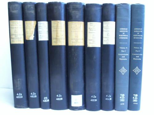 AIEE Transactions - Transactions of the American Istitute of Electrical Engineers. 10 Jahrgnge 1954 bis 1963. In 9 books