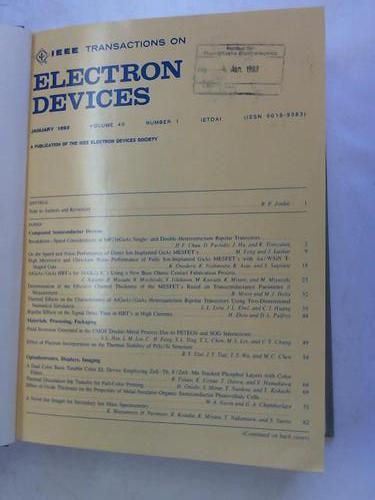 IEEE - Transactions on Electron Devices. Volume 40, 1993. 12 booklets in one volume