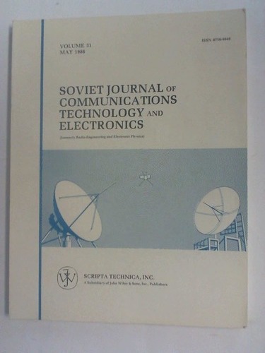 Soviet Journal of Communications Technology and Electronics - Volume 31, May 1986, Number 5