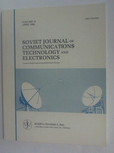Soviet Journal of Communications Technology and Electronics - Volume 31, April 1986, Number 4