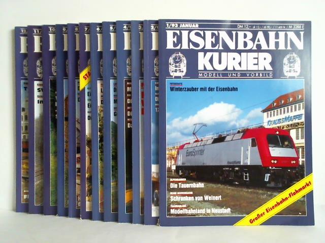 Eisenbahn-Kurier. Modell und Vorbild - Jahrgang 1993, Heft 1 bis 12. Zusammen 12 Hefte