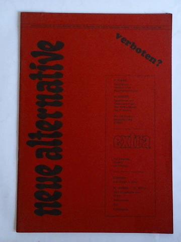 Verband Sozialistischer Studenten sterreichs (VSSt), Wien (Hrsg.) - Neue Alternative - Extra. Sozialistische Zeitschrift fr Politik, Wirtschaft und Kultur - 4. Jahrgang 1969, Heft 3/4 (Juni-Juli)
