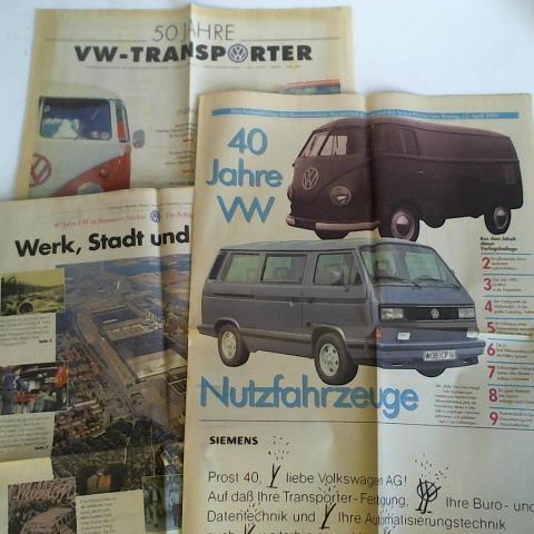 (Volkswagen) - 3 umfangreiche Verlagsbeilagen der Hannoverschen Allgemeinen Zeitung und der Neuen Presse aus 1990, 1996 und 2000