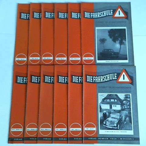 Fahrschule, Die - Zeitschrift fr die Kraftfahrschulen. Offizielles Organ der Verbnde der Kraftfahrschulen und des Versicherungsvereins a. G. der Kraftfahrlehrer im Bundesgebiet  - Jahrgang 8/1957, Heft 1 bis 12. Zusammen 12 Hefte