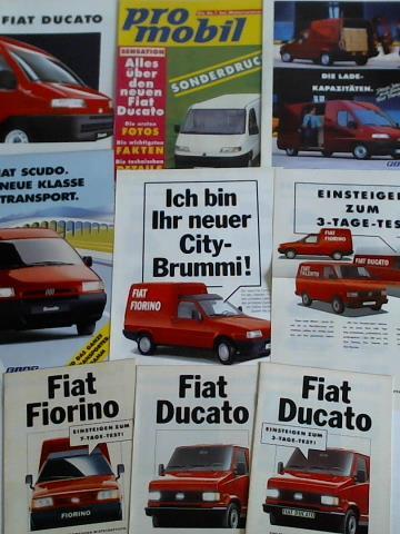 Fiat Automobile AG, Heilbronn (Hrsg.) - Fiat Nutzfahrzeuge. 9 Werbeprospekte