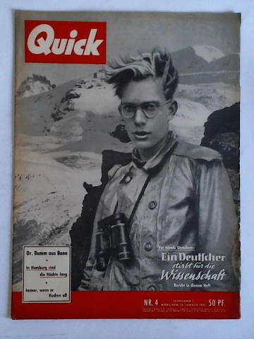 Quick - 7. Jahrgang 1954, Nr. 4 (24. Januar): Vor Islands Gletschern. Ein Deutscher stirbt fr die Wissenschaft