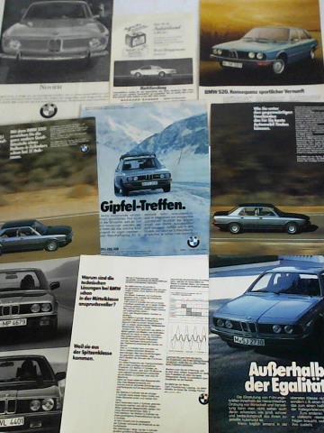 Bayerische Motoren Werke Aktiengesellschaft, Mnchen (Hrsg.) - Sammlung von 9 Werbeblttern bzw. Zeitungsanzeigen aus 1967 bis 1984