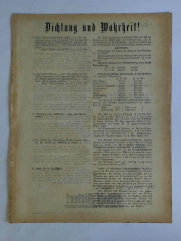 (Wahlplakat 1932) - Dichtung und Wahrheit! - Also: berlegt und whlt: Adolf Hitler!