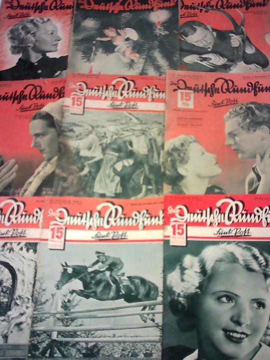 Deutscher Rundfunk, Der - Funk-Post - Illustrierte Rundschau mit dem ausfhrlichen Rundfunk-Programm der Welt. 21 Ausgaben aus 1935 bis 1941