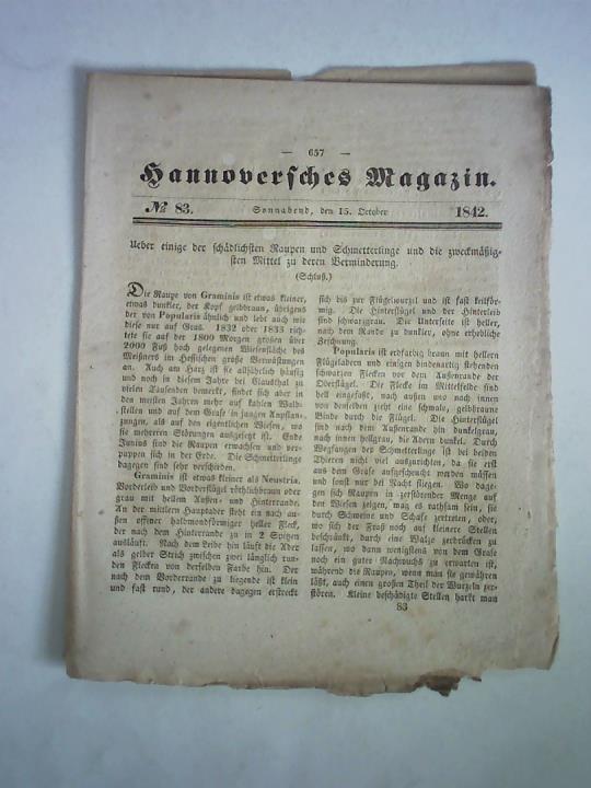 Hannoversches Magazin - No. 83, Sonnabend, den 15. October 1842