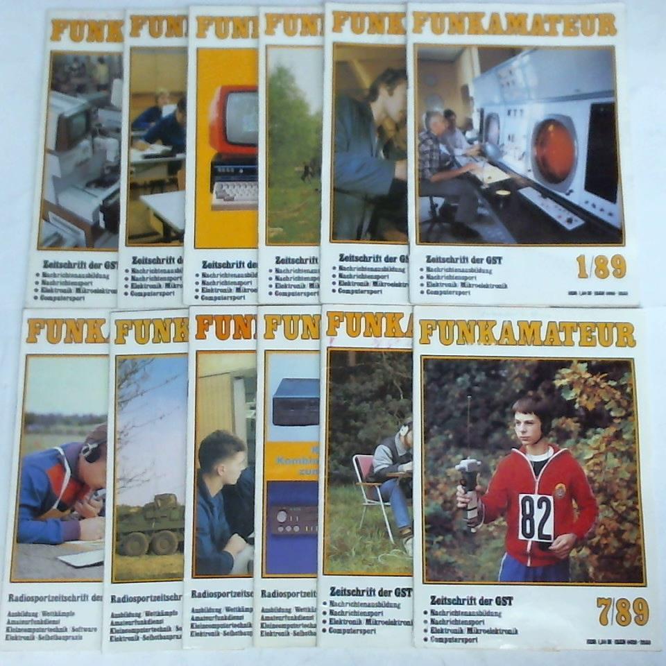 Funkamateur - Zeitschrift der GST / Radiosportzeitschrift der GST - Funkamateur - 38. Jahrgang 1989, Heft 1 bis 12. Zusammen 12 Hefte