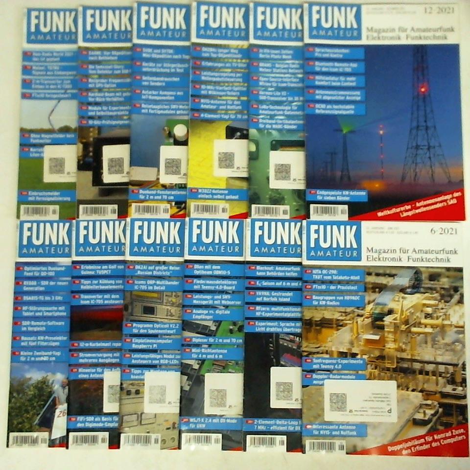 Funkamateur - Das Magazin fr Amateurfunk, Elektronik und Funktechnik - Funkamateur - 70. Jahrgang 2021, Heft 1 bis 12. Zusammen 12 Hefte