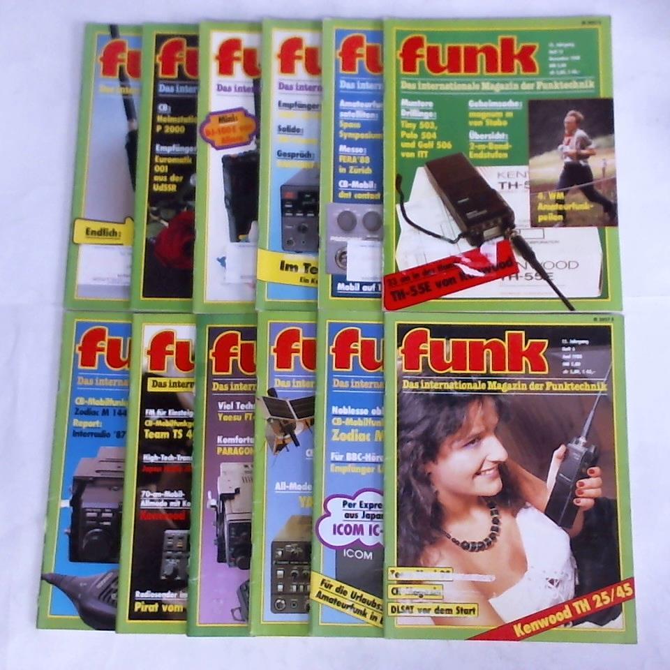 Funk - Das internationale Magazin der Funktechnik - Funk - 12. Jahrgang 1988, Heft 1 bis 12. Zusammen 12 Hefte