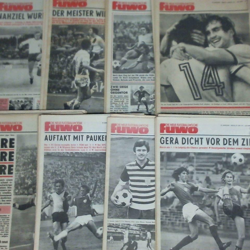 FUWO - Die neue Fussballwoche - FUWO - 29. Jahrgang 1977, Heft Nr. 1 bis 52. Zusammen 52 Hefte